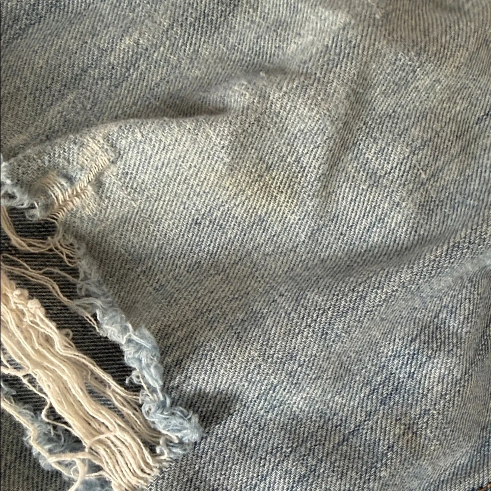 Levi's Light Blue Straight Jeans with Distressed Details
